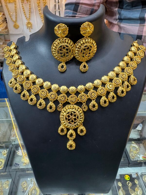 1 Gram Gold Plated Short Turkish Necklace