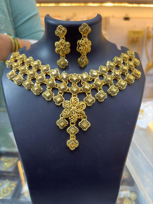 1 Gram Gold Plated Short Turkish Necklace